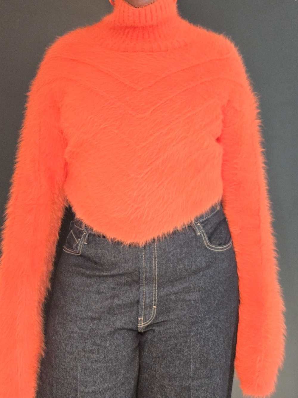❤️HP❤️ hanifa | riya sweater | cropped | turtleneck | long sleeve | us xxxl - Picture 2 of 8